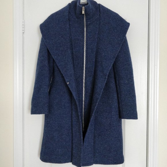 CLUB MONACO Kasppere Wool Coat Sz XS Blue - Picture 3 of 7